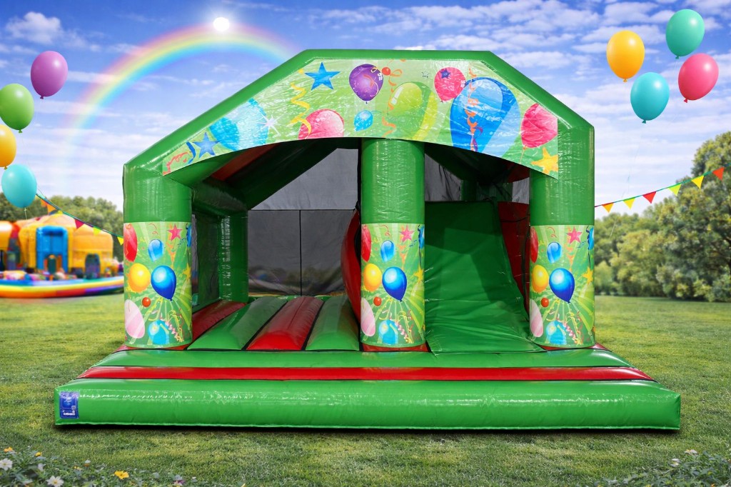Green Large party combo with slide 16x17ft bouncy castle