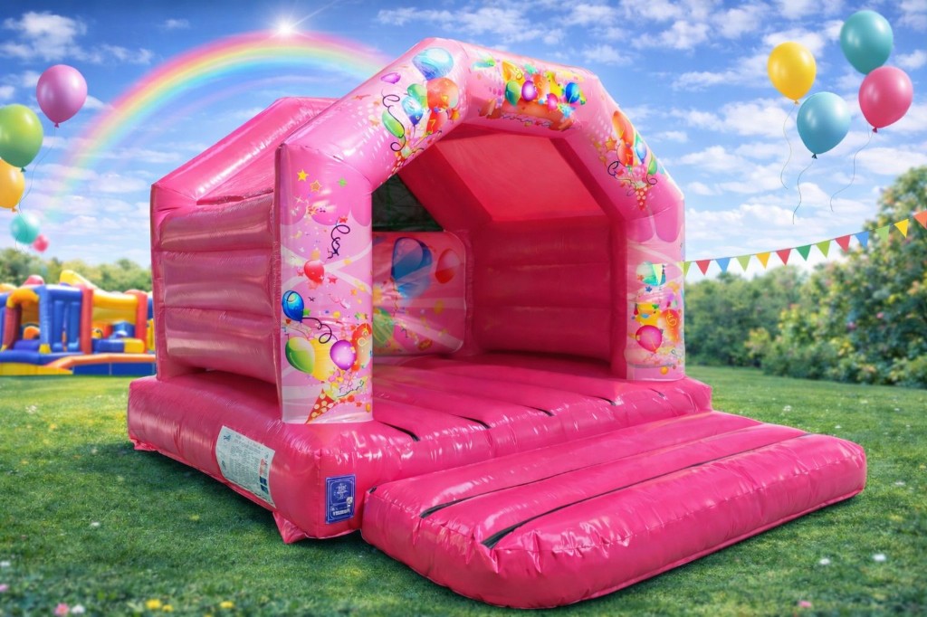 Pink party 12x12ft bouncy castle